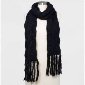 Women's A New Day Cable Knit Black Scarf